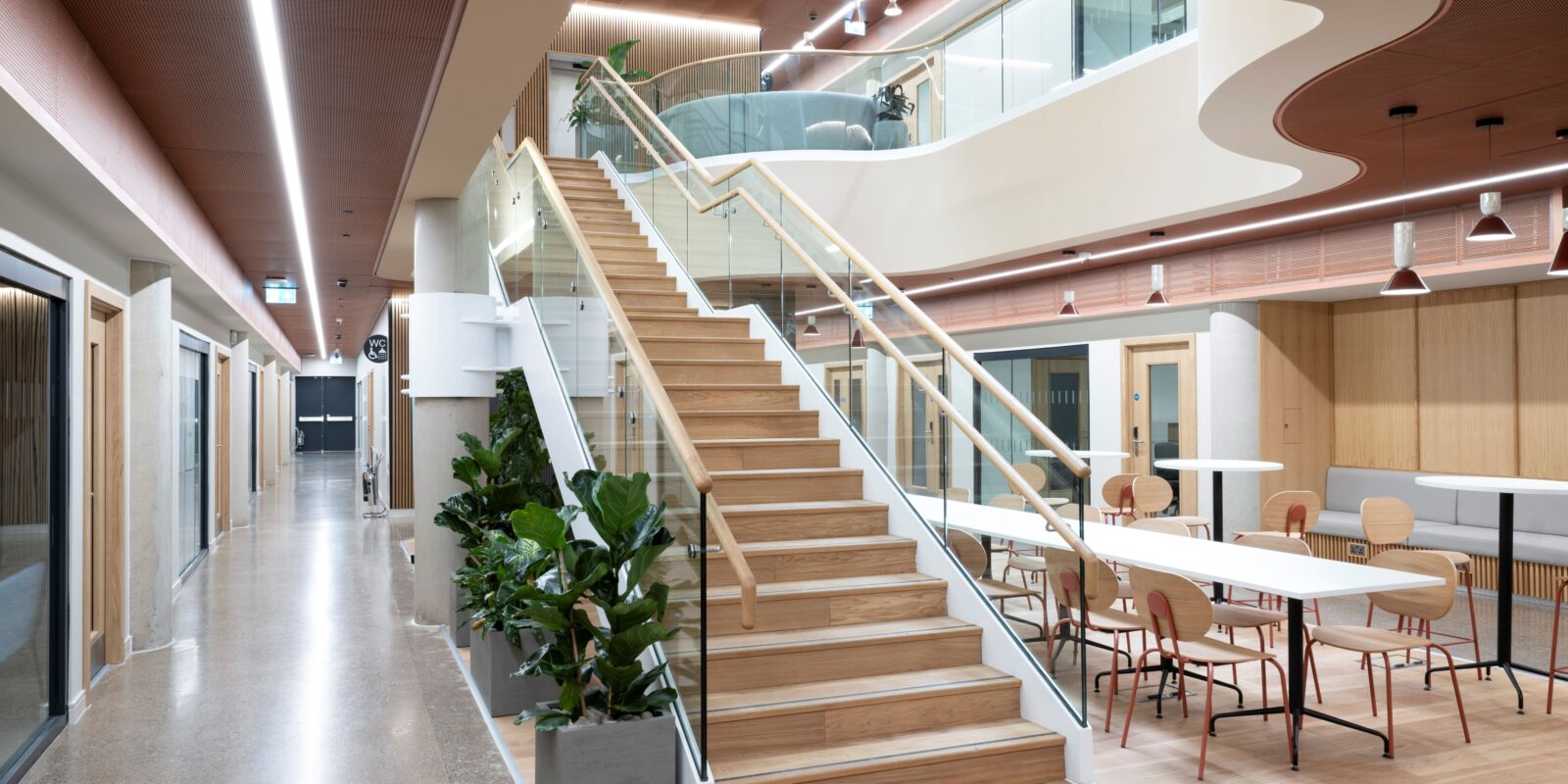 Stairway at Health Innovation Hub Glasgow