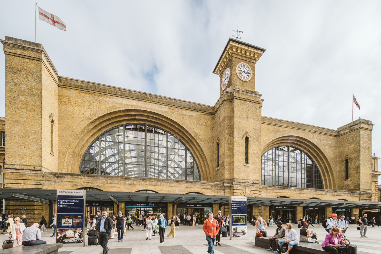 Entrance to King's Cross Station London
