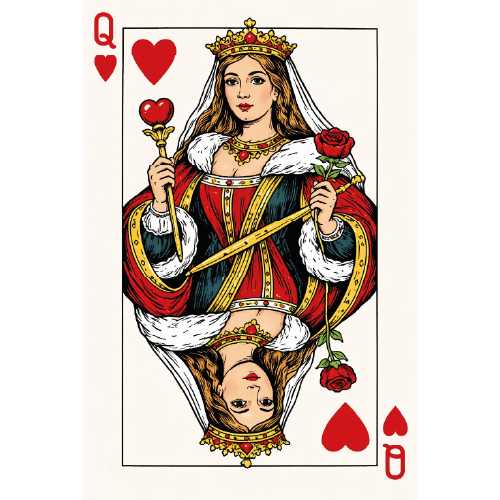 Queen hearts card